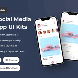 Socya social media app ui kit